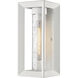 Smyth 1 Light 14 inch Natural White Outdoor Wall Light in Seeded Glass